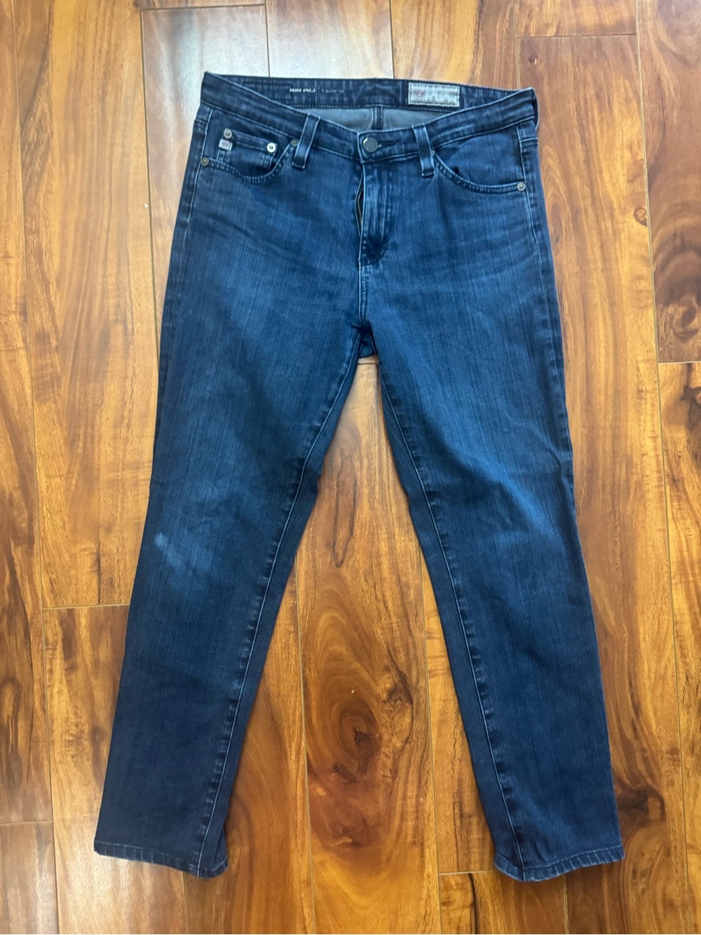 AG Dark Blue Straight Leg Jeans